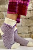 Laundry B Terry & Wool Luxury Socks Pinstripe Amethyst =